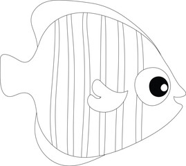 Cartoon fish animal vector graphic