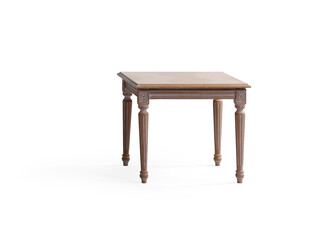 classic coffee table isolated on white background .wooden 
