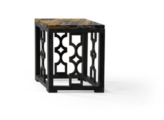 classic coffee table isolated on white background . 