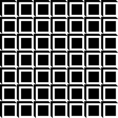 black and white pattern. Seamless pattern of black squares. Vector.