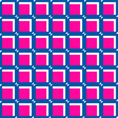Seamless pattern of pink squares. Vector.