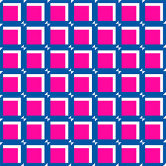 Seamless pattern of pink squares. Vector.