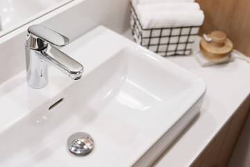 design of mixer and washbowl in home washroom