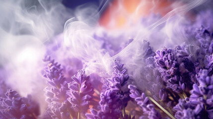 Obraz na płótnie Canvas Lavender aroma created with generative AI technology