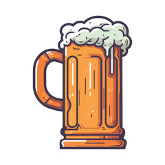 Foamy beer in a pint glass icon