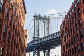 Obraz premium Closeup of Manhattan bridge, New York, USA