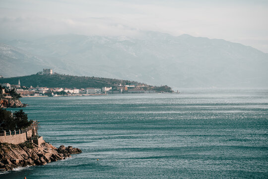 Sormy wind bura on the Adriatic Sea