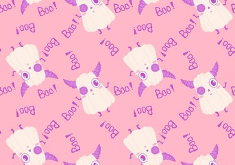 Halloween seamless pumpkins pattern for fabrics and wrapping paper and clothes print