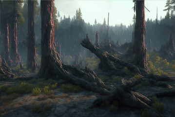 Dead Forest created with generative AI