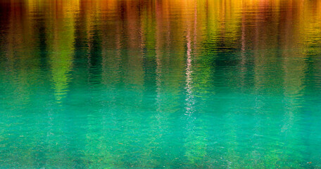 Beautiful view of the turquoise colour of Lago di Braies or Pragser wildsee, Trentino Alto Adidge,...