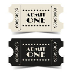 2 admit one tickets in CMYK. Ready to print