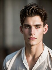Obraz premium A portrait of an caucasian young man volume two created with generative ai, ki
