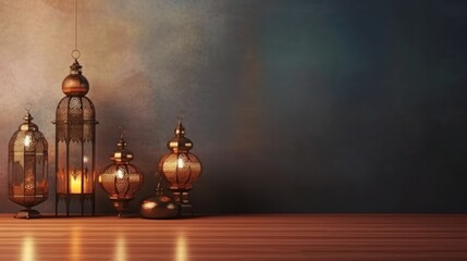 Obraz premium Islamic holiday background. Illustration AI Generative