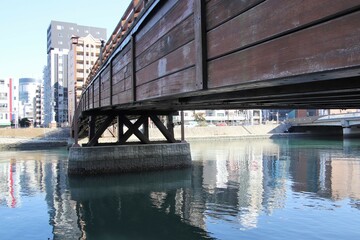 北九州市小倉北区の紫川と常盤橋