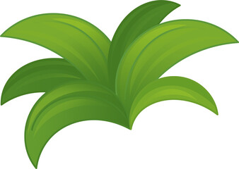 Fototapeta na wymiar Cartoon scene with plant green leaf on white background illustration for children