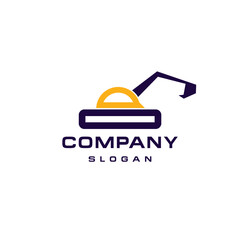 Fototapeta premium Construction logo earth moving machinery bulldozer logo design.Auto vehicle transportation car dealer logo design, 