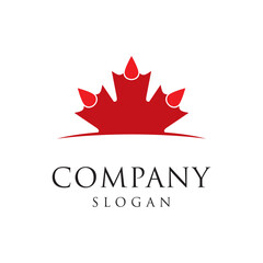 Canada leaf innovative logo design red leaf, modern logo design horizon leaf Canada .eps, medical logo design Canada leaf health plus technology