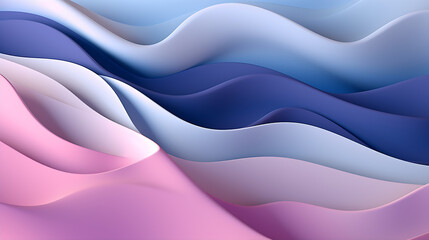 Abstract blue and pink wavy waves
