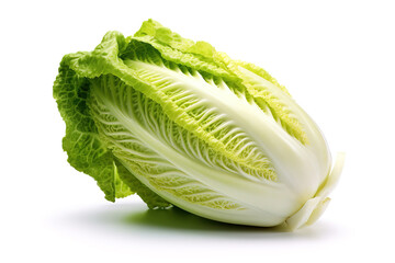 Napa cabbage isolated on white background generative ai