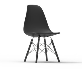 Isolated 3D chair scene creator rendering for interior design or decoration projects.