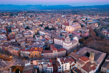 Fototapeta na wymiar Evening aerial view of town of Vik. Spain
