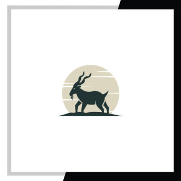 Goat logo icon vector graphic design