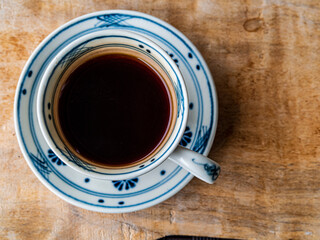 朝のブラックコーヒー