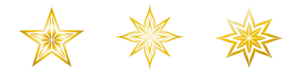 Yellow, gold, orange sparkles symbols vector. The set of original vector stars sparkle icon.