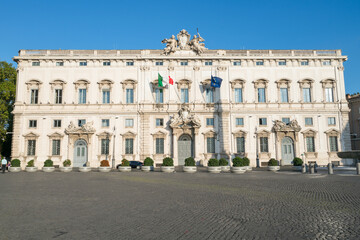 Fototapeta premium The Piazza del Quirinale with the Quirinal Palace in Rome, Lazio, Italy