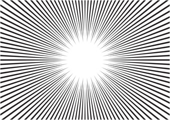 Fototapeta premium コミックをイメージした集中線
