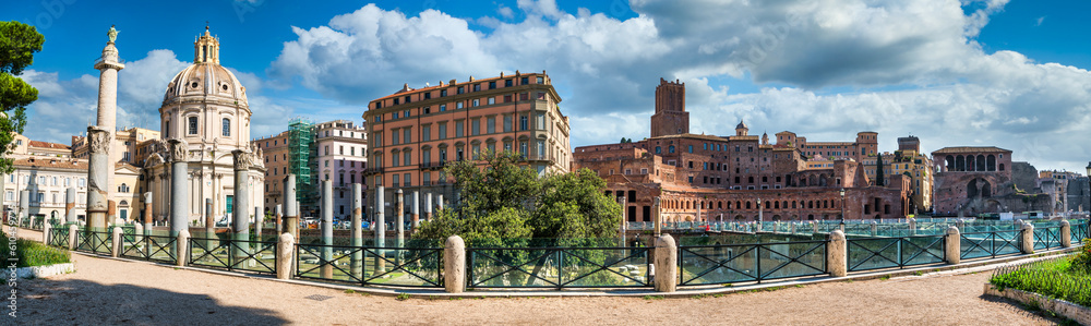 Wall mural roman forum panorama in rome, italy