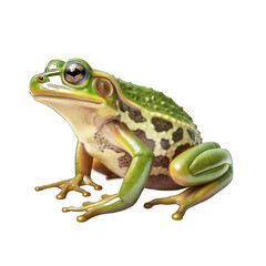 Fototapeta premium Green frog isolated on white created with Generative AI