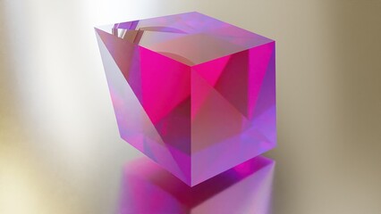 Abstract cube deformed