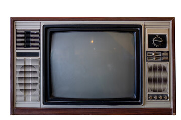 Vintage classic television - old TV isolatede on transparent background,retro technology, PNG File