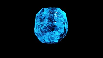 Glass blue rock