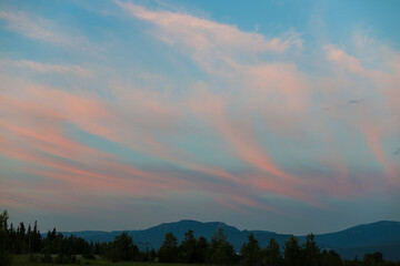 sunset in the mountains