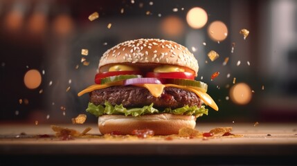 Hamburger. Generated with AI