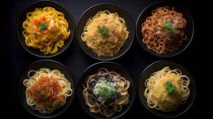 Italian Pasta Dishes image created by Generative AI