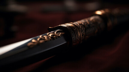 Japanese  Samurai Katana Sword image created by Generative AI