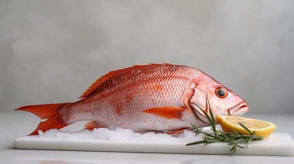 Red Snapper Fish Seafood image created by Generative AI