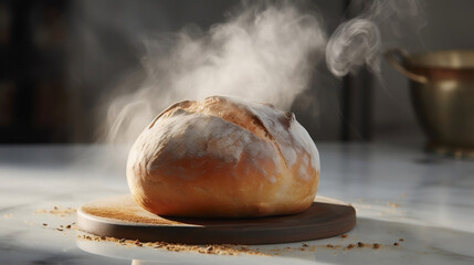 Artisanal Sourdough Bread Loaf image created by Generative AI