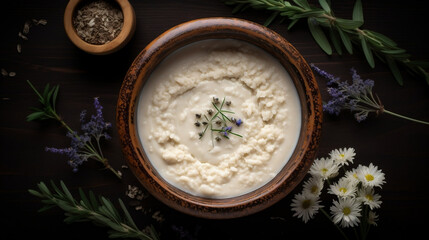 Rice Pudding, Dessert image created by Generative AI