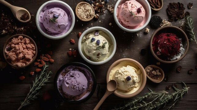 Ice Cream Dessert Icecream image created by Generative AI