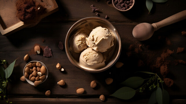Ice Cream Dessert Icecream image created by Generative AI