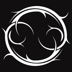 VECTOR STENCIL DESIGN OF A MINIMALISTIC TRIBAL SIMBOL