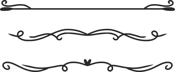 Elegant divider, vintage, ornaments, lines, 