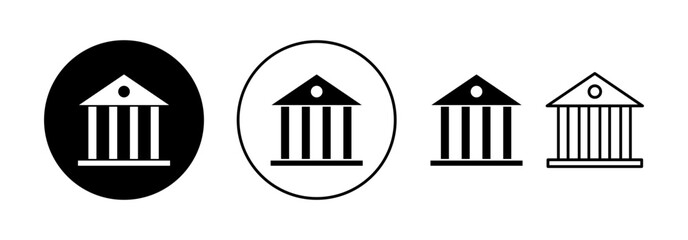 Bank icon vector for web and mobile app. Bank sign and symbol, museum, university