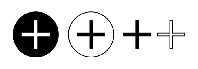 Fototapeta premium Plus Icon vector for web and mobile app. Add plus sign and symbol