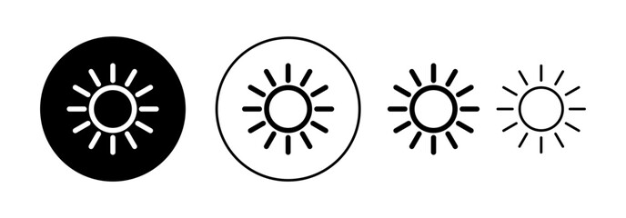 Sun icon vector for web and mobile app. Brightness sign and symbol.