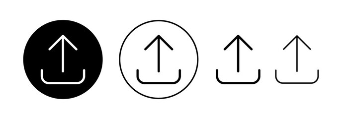 Upload icon vector for web and mobile app. load data sign and symbol